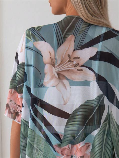 Joana Devoto Artist Boho Bohemian Vacation Tropical Print Patchwork Bikini Set Cover Up Shirt