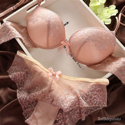 Jual Sexy Lace Bra Set Underwear Women Lingerie Sets Seamless Underwire Bra With See Through