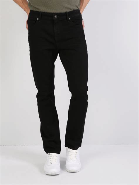Colins - 044 Karl Düşük Bel Düz Paça Straight Fit Siyah Erkek Jean Pantolon