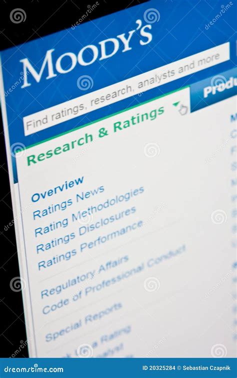 moody  ratings editorial stock image image  condition
