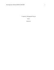 Management Report Docx Running Head Management Report Compulsory