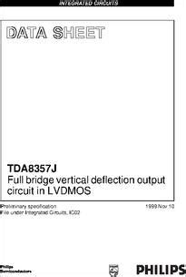 TDA8357 datasheet - Full Bridge Vertical Deflection Output Circuit in ...