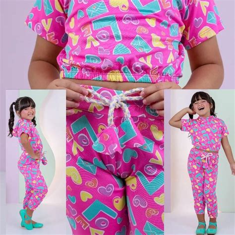 Conjunto Infantil Capuz Moda Menina Blogueirinha Shopee Brasil