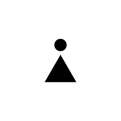 Woman Triangle Icon Female Sign For Restroom Girl Wc Pictogram For