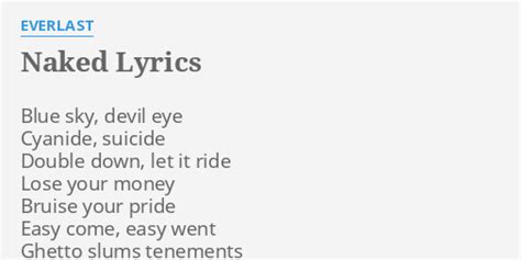 Naked Lyrics By Everlast Blue Sky Devil Eye