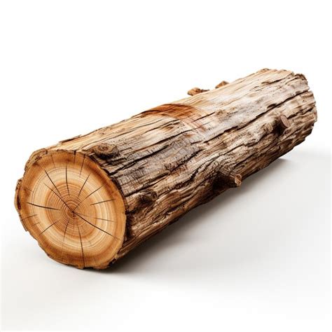 premium ai image log isolated   white background