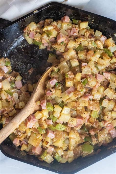 Ham And Potato Hash Served From Scratch