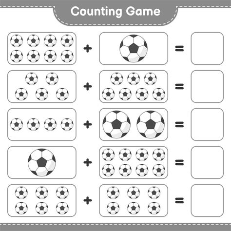 Count And Match Count The Number Of Soccer Ball And Match With The