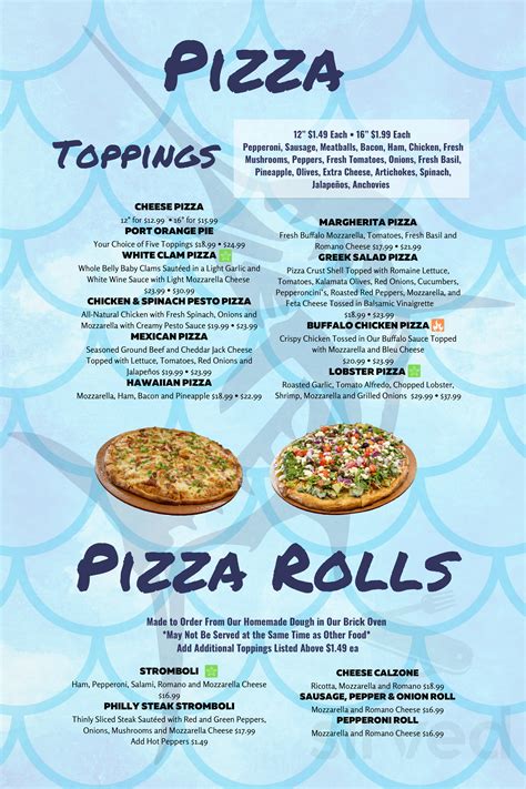 Fysh Bar & Grill menus in Port Orange, Florida, United States