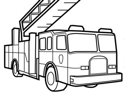 Cartoon Easy Fire Truck Drawing For Kids