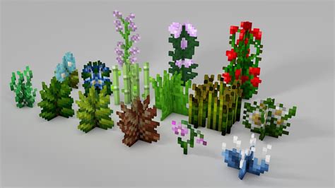 C4d Minecraft Library Models Plants