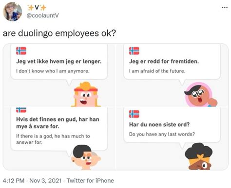 Strange Duolingo Sentences Know Your Meme