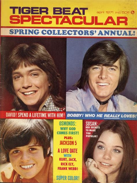 Tiger Beat Spectacular April 1971 David Cassidy Osmonds Bobby Sherman Magazines And Books