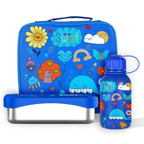Cool 900ml Lunch Box Kids Water Bottle Everichhydro