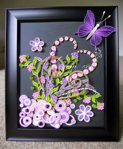 Ayani Art Pink And Purple Quilling Quilling Work Quilling Designs