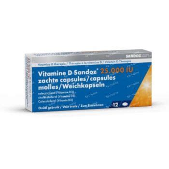 Vitamine D Sandoz 25 000 IU 12 Capsules Hier Online Bestellen