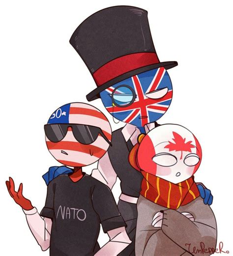 Countryhumans England Usa And Canada Country Art Human Country Humor