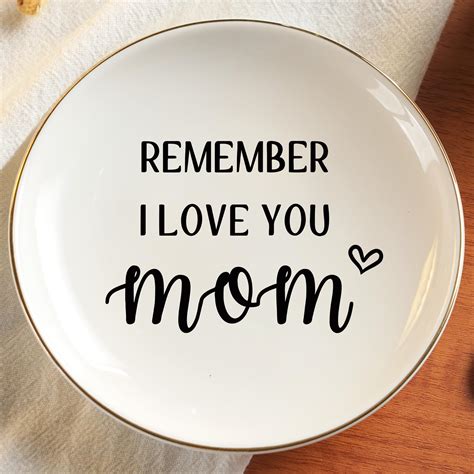 Mothers Day Mom Gifts from Daughter Son, Ceramic Ring Dish Jewelry Tray