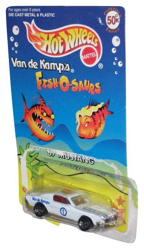 Hot Wheels Van De Kamps 50k Fish O Saurs 1996 White 67 Mustang Toy