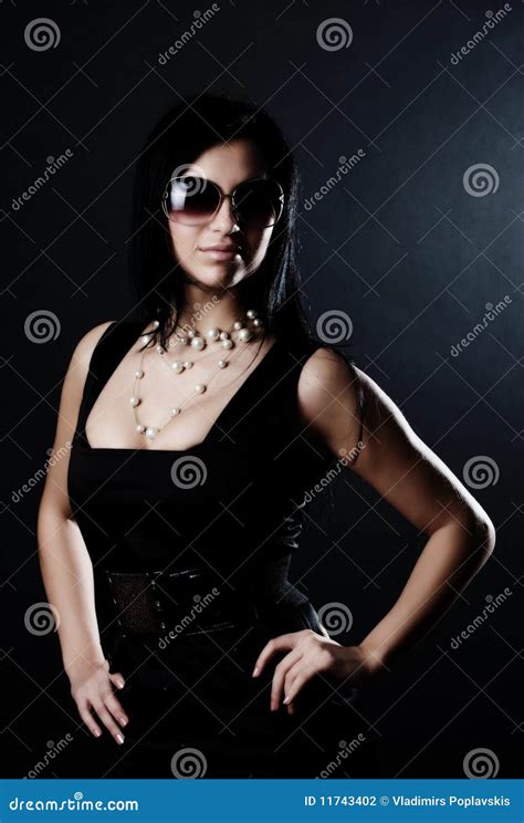 Brunette Wearing An Evening Dress Stock Photo Image Of Female Caucasian 11743402