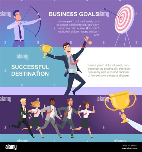 business banners concept illustration  business successful people