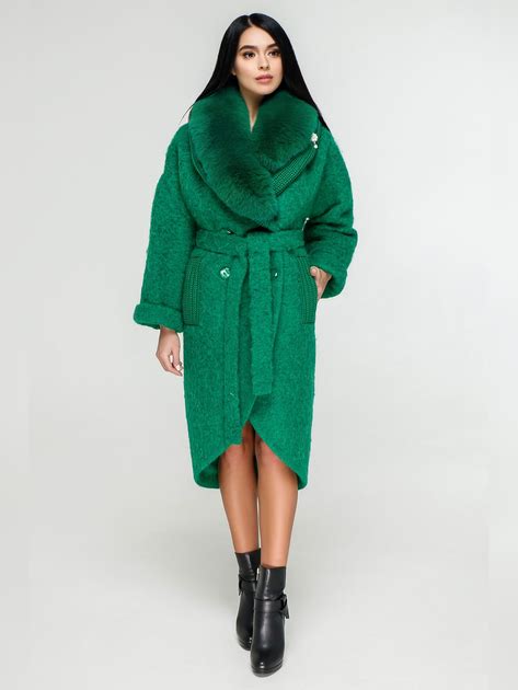 Пальто зимнее женское Favoritti П-1089н/м 50 Темно-зеленое ...