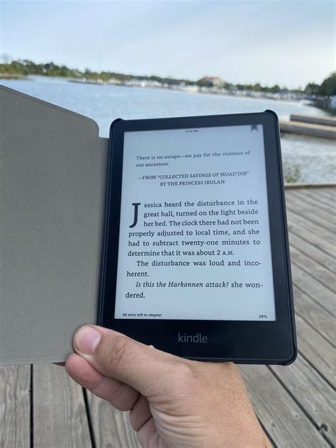 Reading at the waterfront and taking advantage of the warm weather