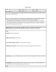 Su Nsg W Soap Docx Soap Note Name Tl Date Age Years Old Time Sex