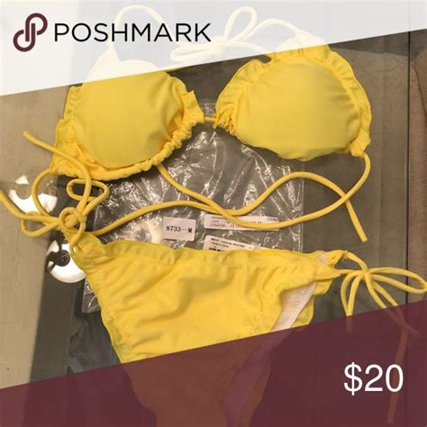 Cute Yellow Bikini Never Worn Runs Small