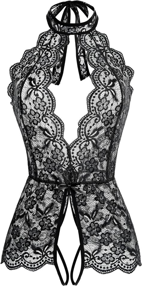 Ababoon Women One Piece Lingerie Lace Sexy Baby Dolls Teddy Sleepwear At Amazon Womens Clothing