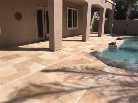 Az Pool Deck Flagstone Coatings Arizona Creative Surfaces Mesa Phoenix