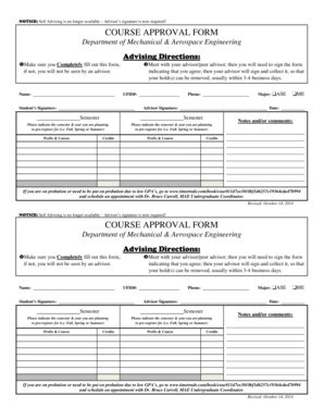 Fillable Online Course Approval Form Course Approval Form Department