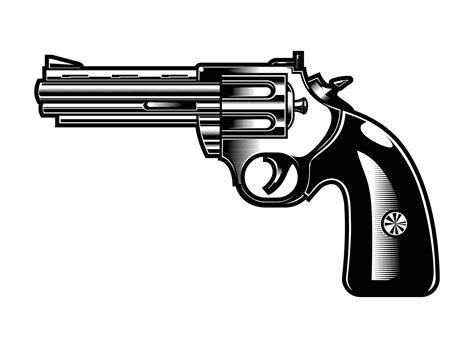 Revolver Handgun Vector Illustration Design 8099513 Vector Art At Vecteezy