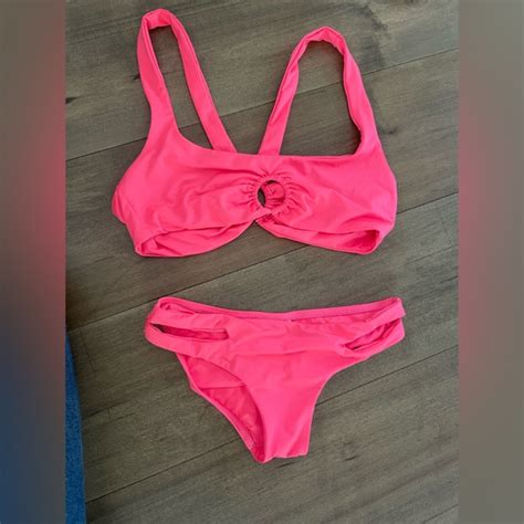 L Space Swim Lspace Cutout Pink Bikini Set Poshmark
