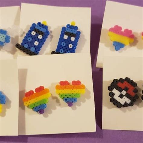 Perler Bead Earrings - Etsy