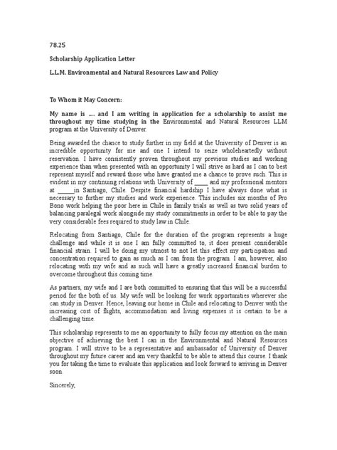 Scholarship Essay Sample