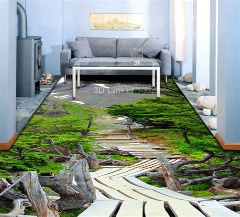 Линолеум с рисунком ДОРОЖКА ИЗ ДОСОК купить - 3d-linker.ru