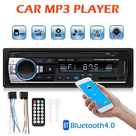 V Autoradio Jsd Stereo Din Car Radio Bluetooth Fm Aux Input