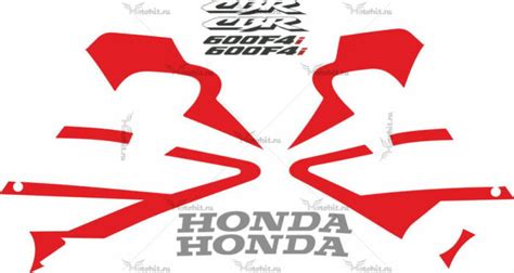 Комплект наклеек Honda CBR-600-F4I 2001-2005 RED-part - Наклейки на ...