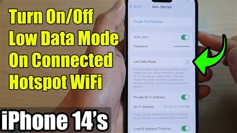 Iphone 14s14 Pro Max How To Turn Onoff Low Data Mode On Connected Hotspot Wifi Youtube