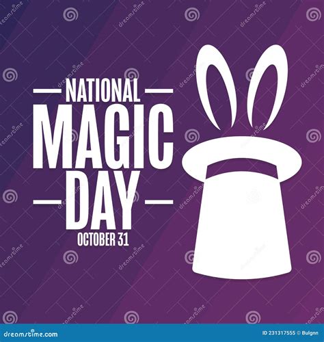 National Magic Day October 31 Holiday Concept Stock Vector