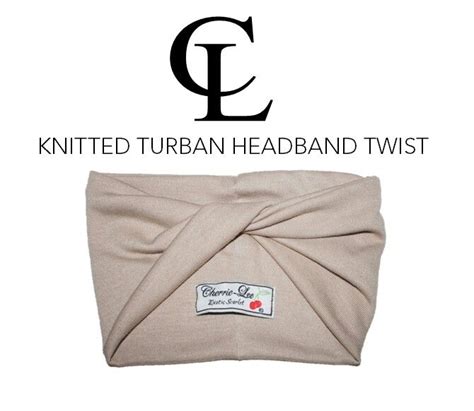 CL Nude Knitted Twist Turban Headband CL Twisted Turban Headband Knit Turban Headband Knit