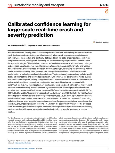 PDF Calibrated Confidence Learning For Large Scale Real Time Crash