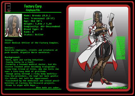 Factory Profiles Brenda By Clawofthefallen Hentai Foundry