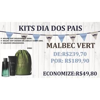 Kit Malbec Vert Dias Dos Pais Shopee Brasil