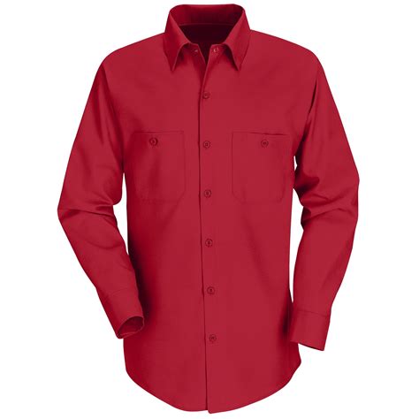Red Kap® Mens Long Sleeve Industrial Work Shirt