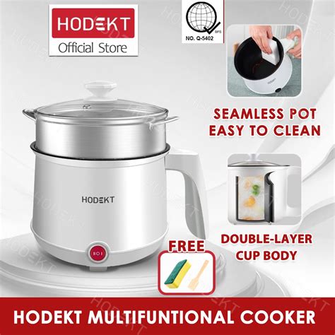 HODEKT Mini Rice Cooker With Steamer Multi Functional Electric Cooker Small Non Stick Hot Pot