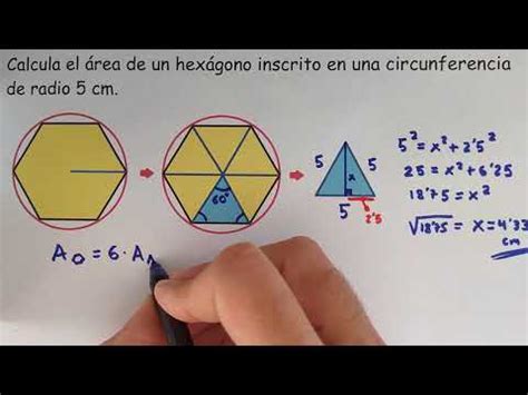 Área de un Hexágono inscrito en una Circunferencia YouTube