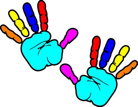 Coloured Handprints Clipart