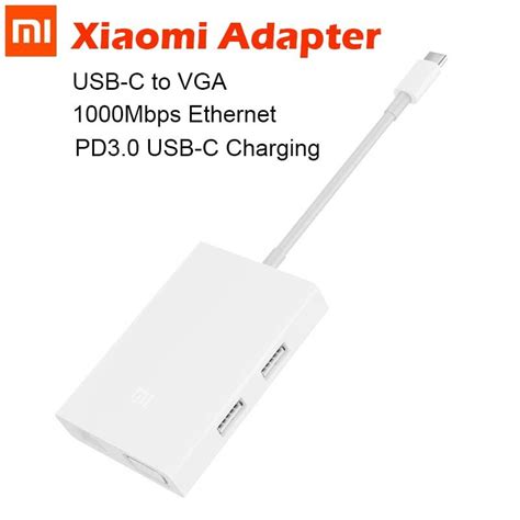 Адаптер Xiaomi MI USB-C to VGA and Gigabit Ethernet Muti-Adapter, цена ...